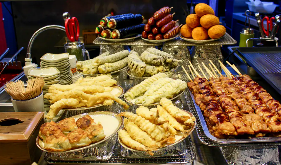 Skewers and fried street food — Street food, Busan